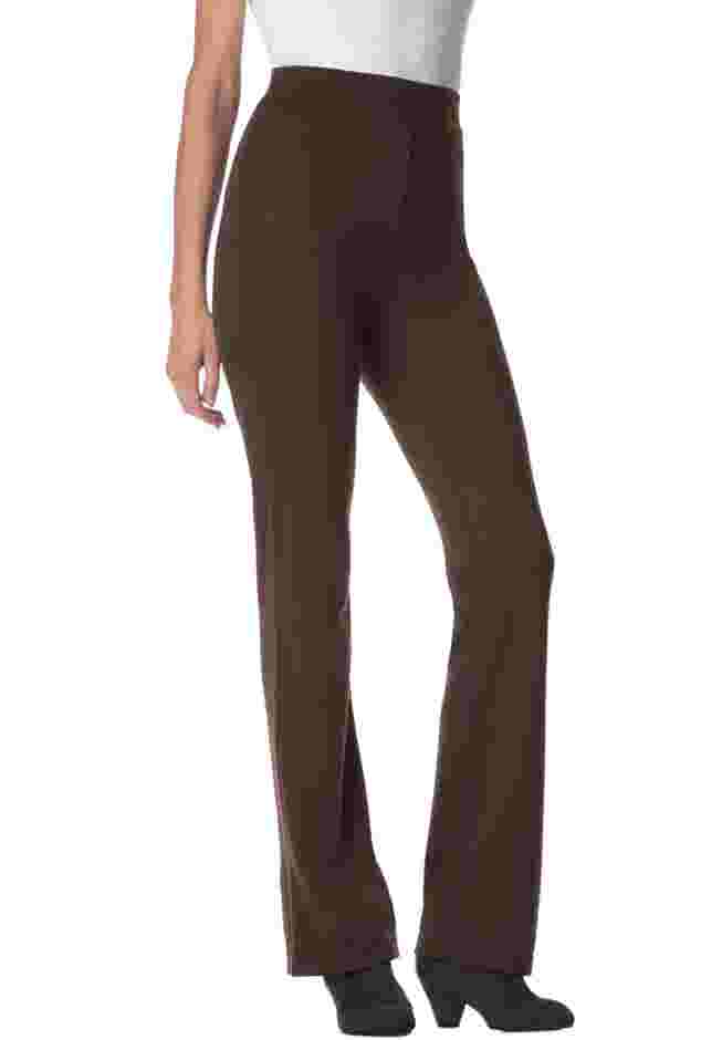 Stretch Ponte Knit Pull-On Bootcut Pants image number 0