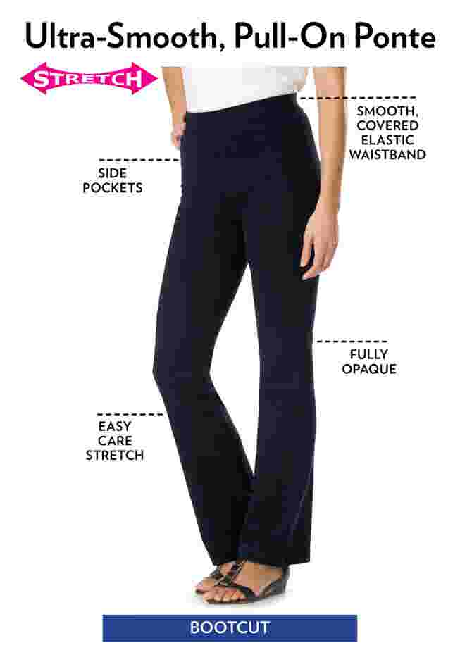 Bootcut Ponte Stretch Knit Pant image number 5