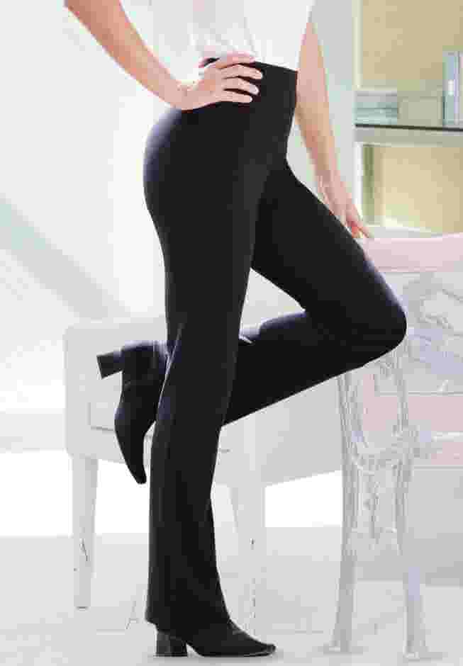 Stretch Ponte Knit Pull-On Bootcut Pants image number 5