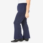 Stretch Ponte Knit Pull-On Bootcut Pants image number null