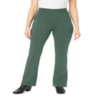 Stretch Ponte Knit Pull-On Bootcut Pants image number null