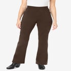 Stretch Ponte Knit Pull-On Bootcut Pants image number null