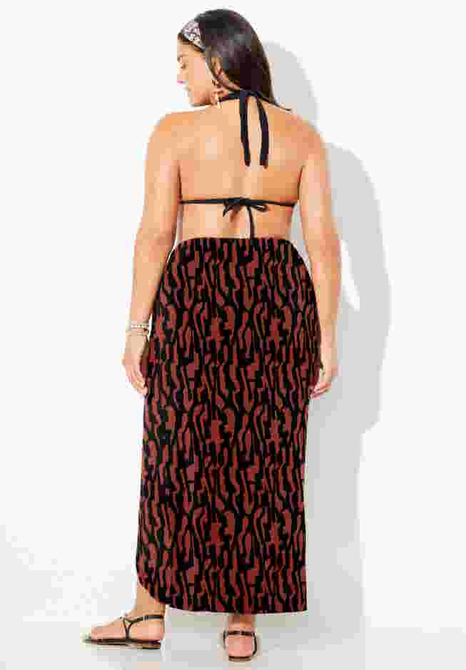 Pack & Go Wrinkle-Resistant Sarong Skirt Cover Up image number 1