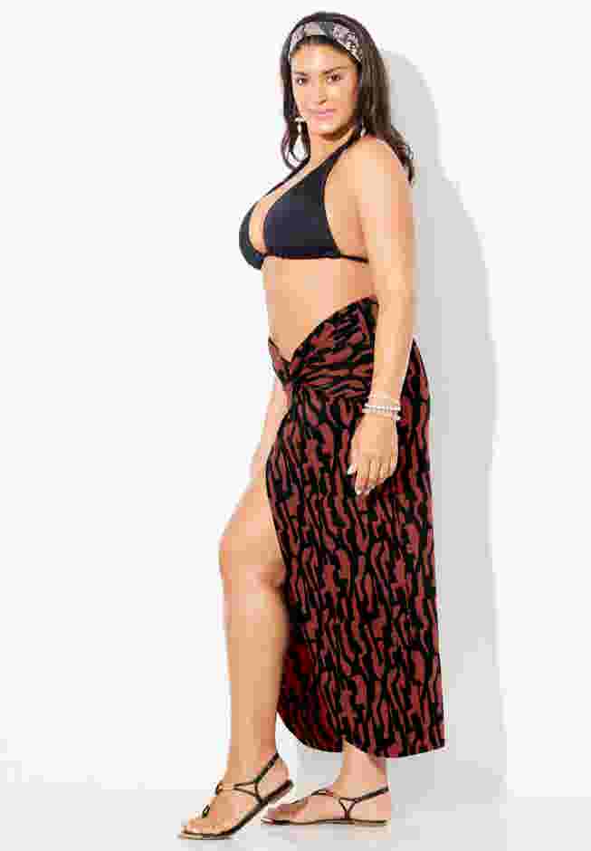 Pack & Go Wrinkle-Resistant Sarong Skirt Cover Up image number 2
