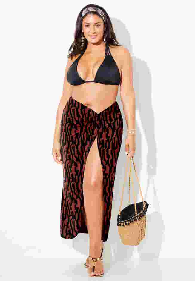 Pack & Go Wrinkle-Resistant Sarong Skirt Cover Up image number 0