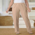 Knit Hassle-Free Pull-On Elastic-Waist Pants image number null