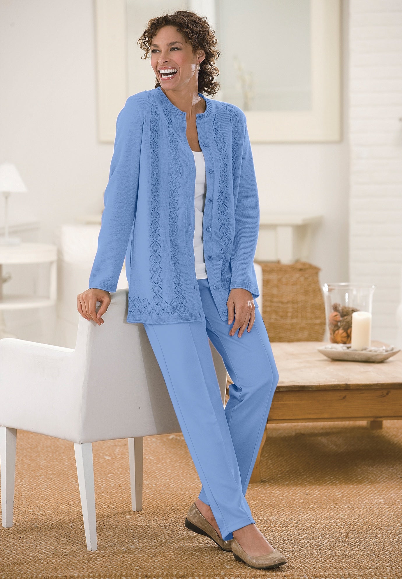 Knit Hassle-Free Pull-On Elastic-Waist Pants image number 0