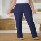 Knit Hassle-Free Pull-On Elastic-Waist Pants image number null