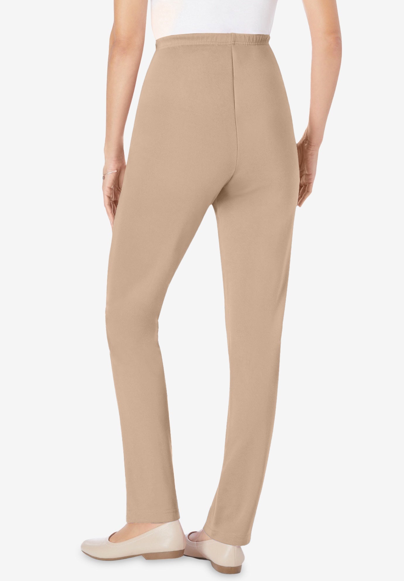 Knit Hassle-Free Pull-On Elastic-Waist Pants image number 1