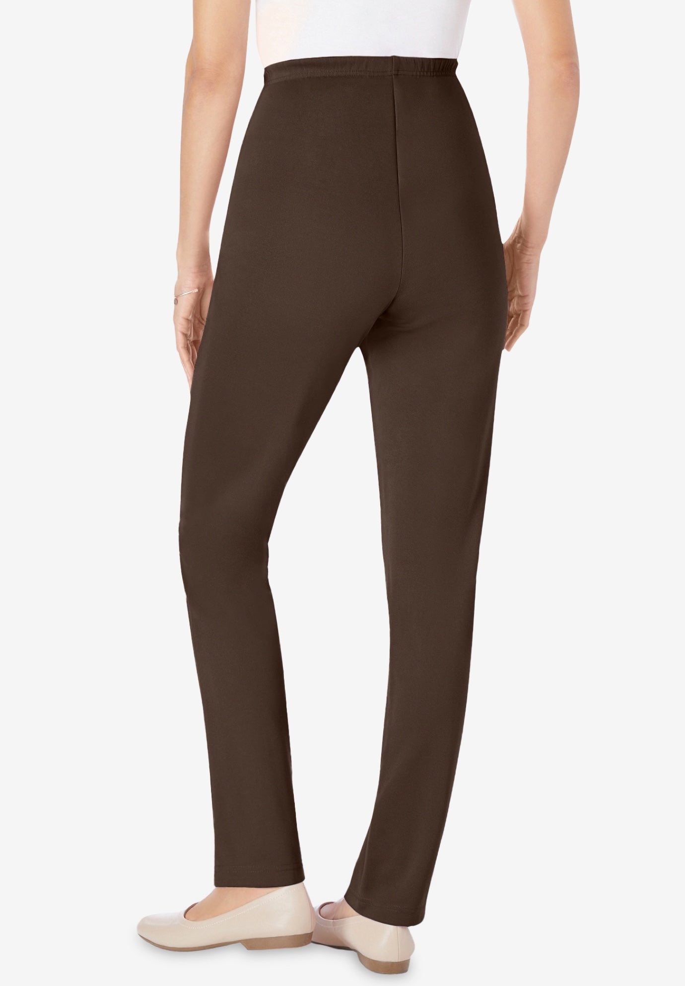 Knit Hassle-Free Pull-On Elastic-Waist Pants image number 1