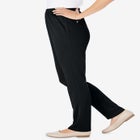 Knit Hassle-Free Pull-On Elastic-Waist Pants image number null
