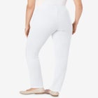 Knit Hassle-Free Pull-On Elastic-Waist Pants image number null