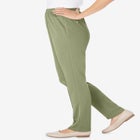 Knit Hassle-Free Pull-On Elastic-Waist Pants image number null
