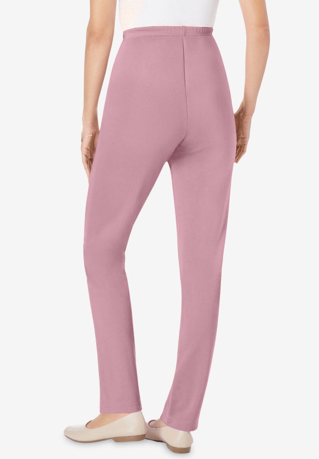 Knit Hassle-Free Pull-On Elastic-Waist Pants image number 1