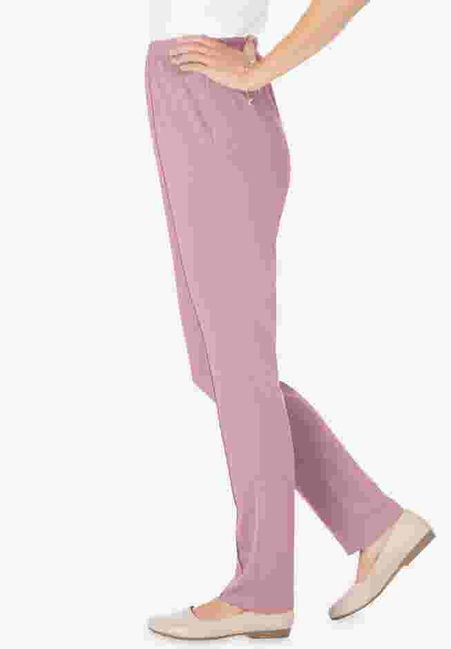 Knit Hassle-Free Pull-On Elastic-Waist Pants image number 2