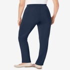 Knit Hassle-Free Pull-On Elastic-Waist Pants image number null