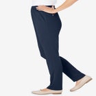 Knit Hassle-Free Pull-On Elastic-Waist Pants image number null