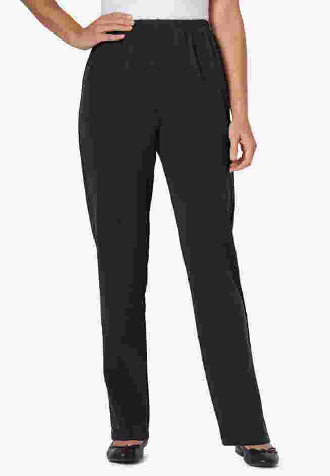 The Hassle-Free Elastic-Waist Soft Knit Pant image number 0