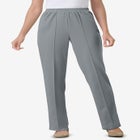 Knit Hassle-Free Pull-On Elastic-Waist Pants image number null