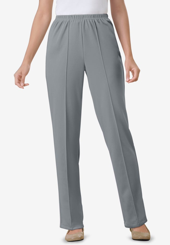 Knit Hassle-Free Pull-On Elastic-Waist Pants image number 1