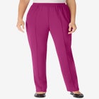 Knit Hassle-Free Pull-On Elastic-Waist Pants image number null