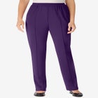 Knit Hassle-Free Pull-On Elastic-Waist Pants image number null