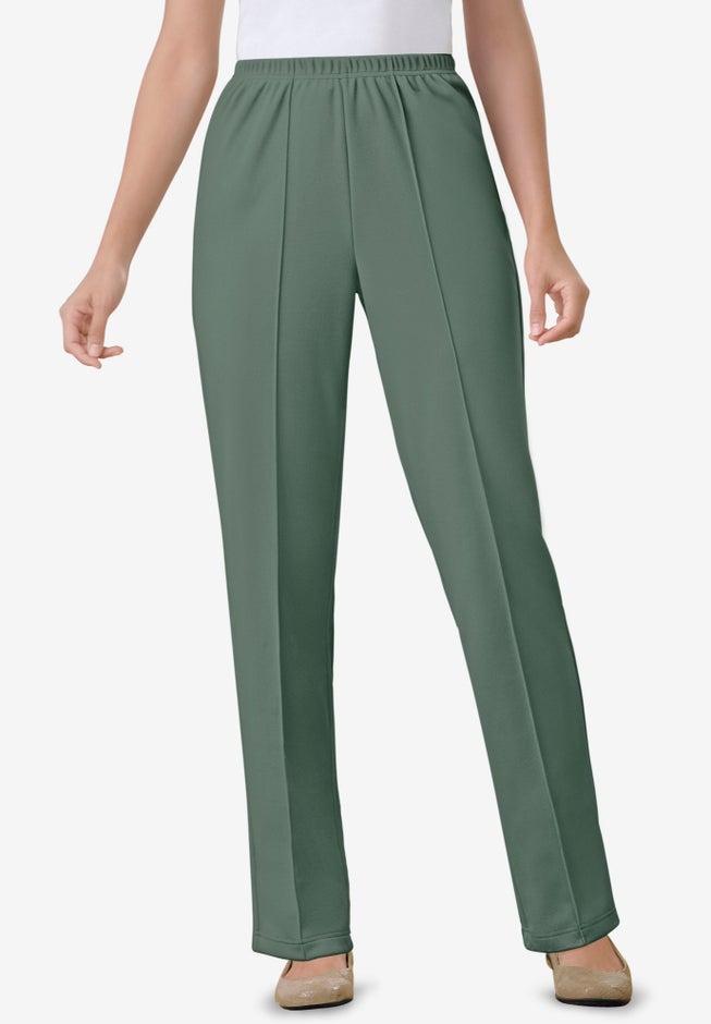 Knit Hassle-Free Pull-On Elastic-Waist Pants image number 0