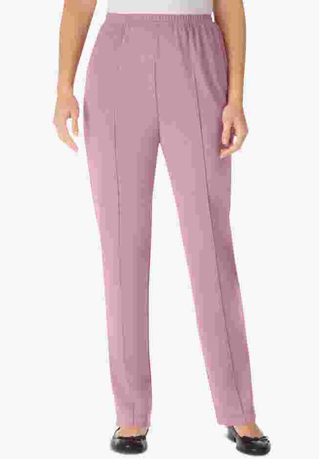 Knit Hassle-Free Pull-On Elastic-Waist Pants image number 0