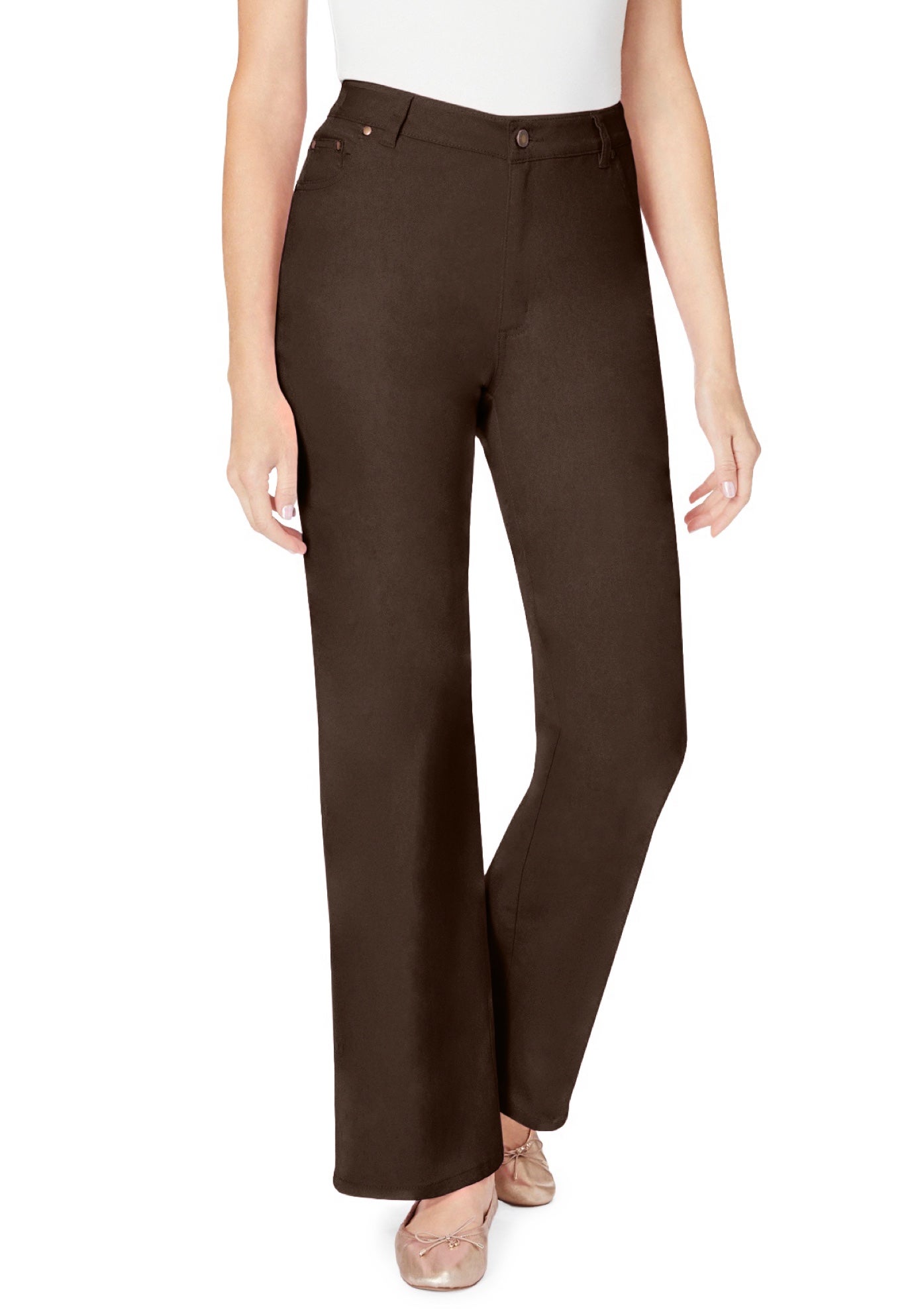 Stretch Denim Wide-Leg Five-Pocket Jeans image number 0