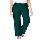 Stretch Denim Wide-Leg Five-Pocket Jeans image number null