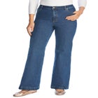 Stretch Denim Wide-Leg Five-Pocket Jeans image number null