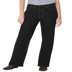 Stretch Denim Wide-Leg Five-Pocket Jeans image number null