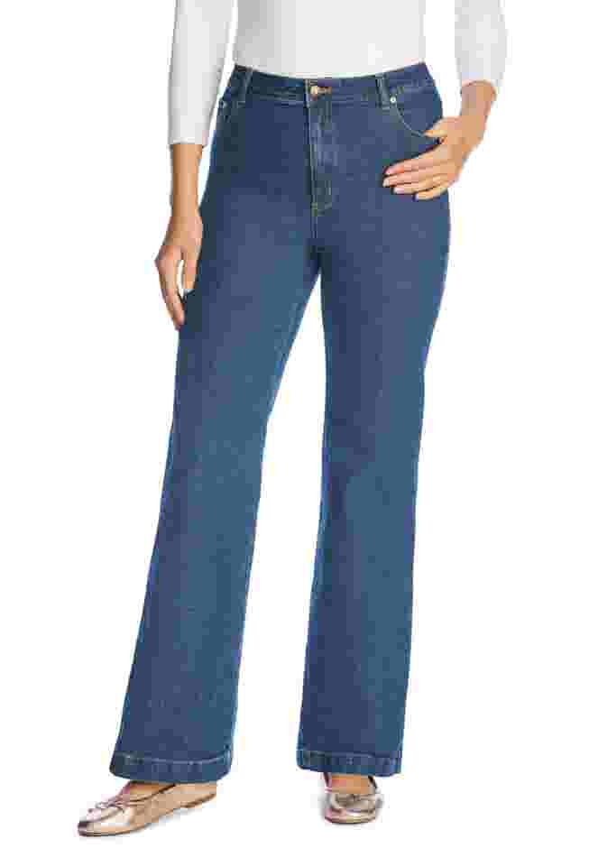 Wide-Leg Stretch Denim Jean image number 2