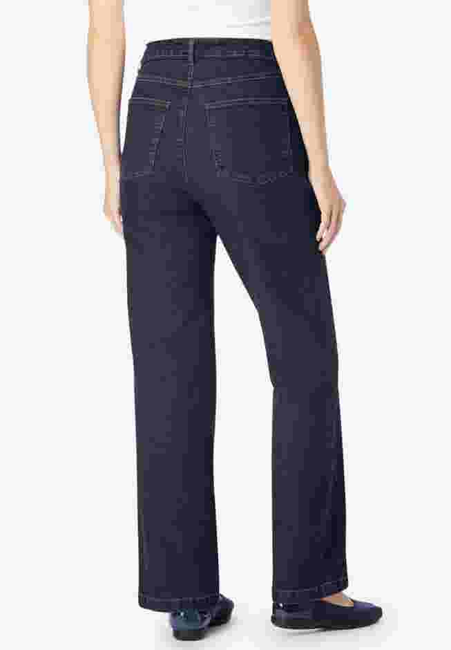 Wide-Leg Stretch Denim Jean image number 1