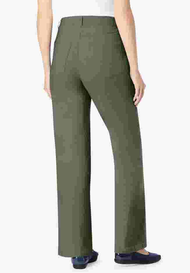 Wide-Leg Stretch Denim Jean image number 1