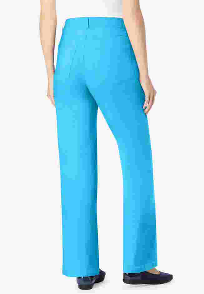 Wide-Leg Stretch Denim Jean image number 1