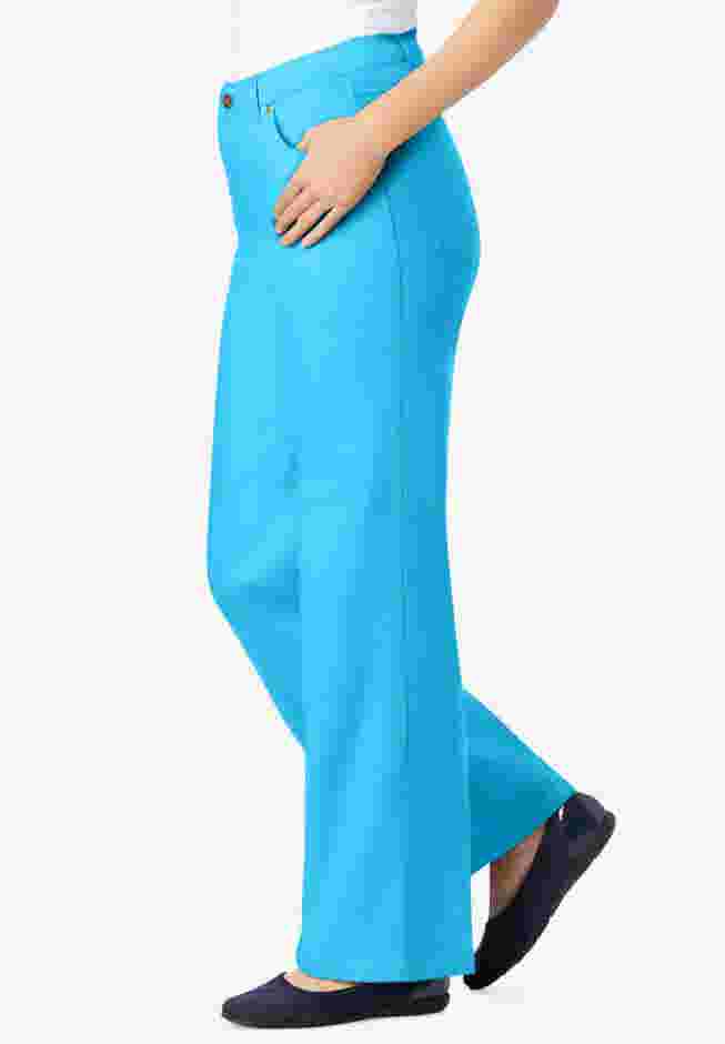 Wide-Leg Stretch Denim Jean image number 2
