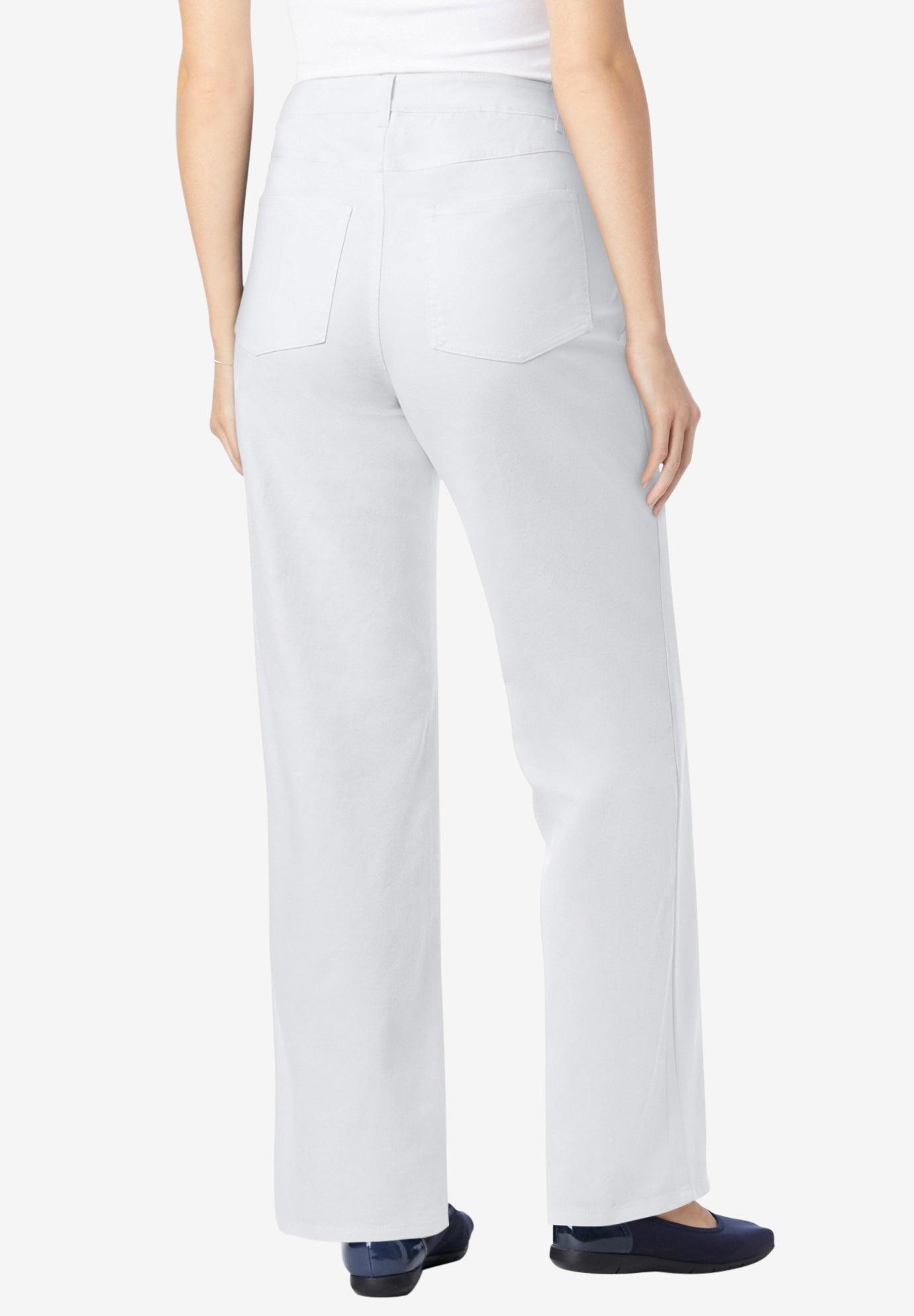 Stretch Denim Wide-Leg Five-Pocket Jeans image number 1