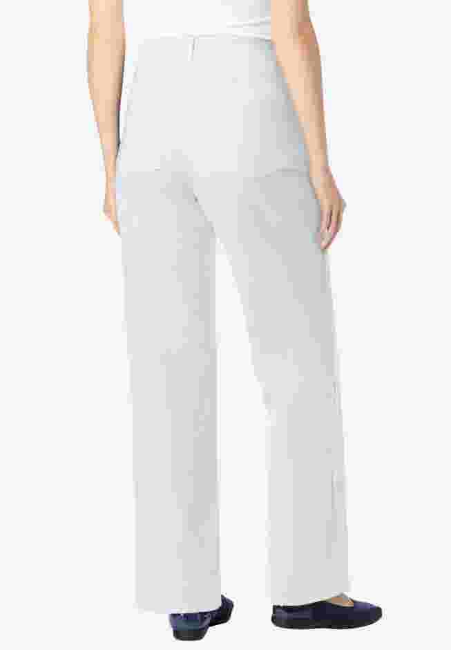 Women's Plus-Size Stretch Denim Wide-Leg Five-Pocket Jeans image number 1
