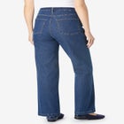 Stretch Denim Wide-Leg Five-Pocket Jeans image number null