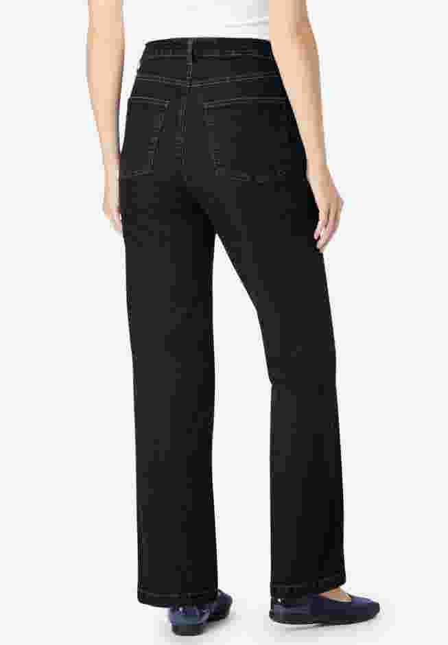 Wide-Leg Stretch Denim Jean image number 1