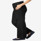 Stretch Denim Wide-Leg Five-Pocket Jeans image number null