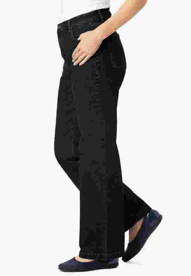 Wide-Leg Stretch Denim Jean image number 2