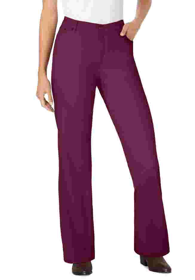 Wide-Leg Stretch Denim Jean image number 0