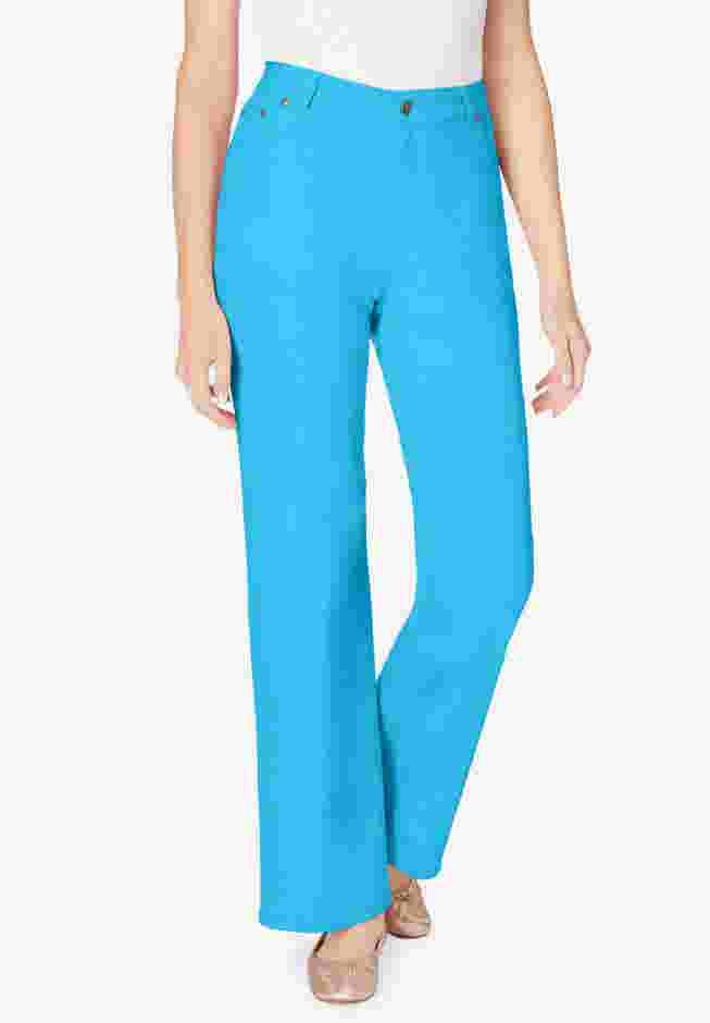 Wide-Leg Stretch Denim Jean image number 0