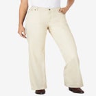 Stretch Denim Wide-Leg Five-Pocket Jeans image number null