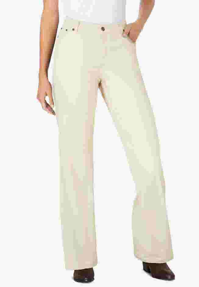 Wide-Leg Stretch Denim Jean image number 0