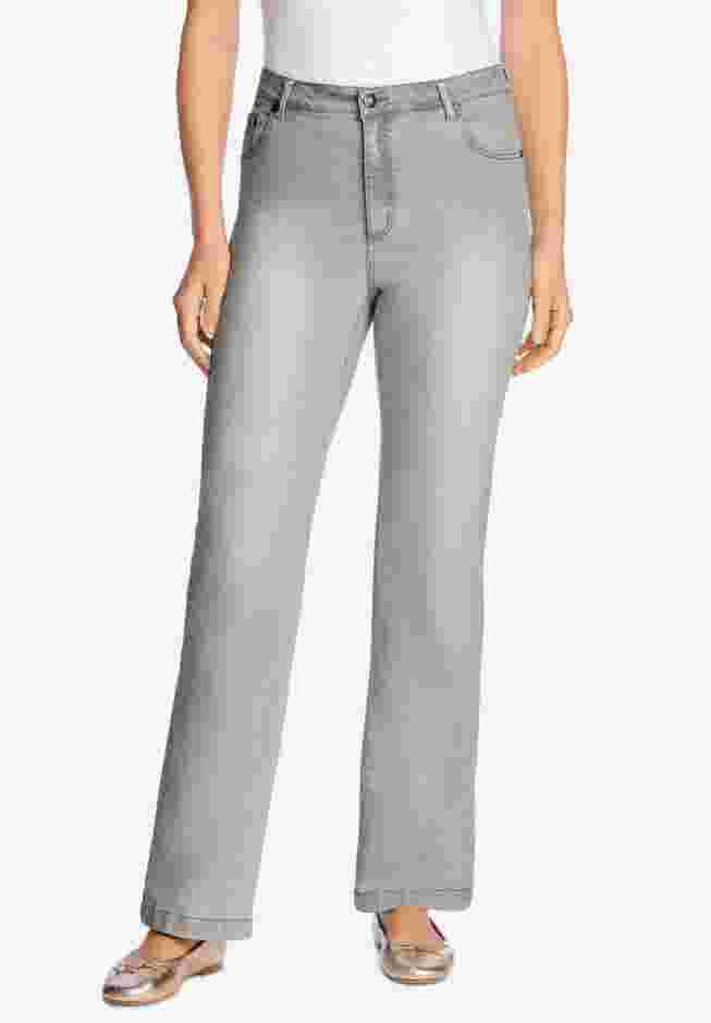 Wide-Leg Stretch Denim Jean image number 0