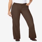 Stretch Denim Wide-Leg Five-Pocket Jeans image number null