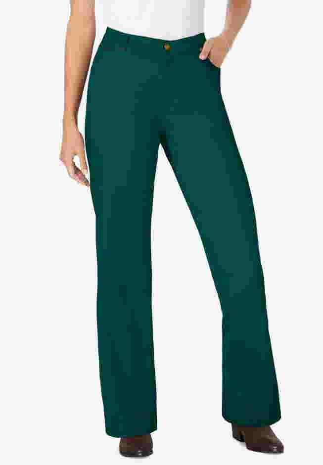 Wide-Leg Stretch Denim Jean image number 0